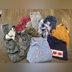 Lot of 9 Boys 18 to 24M toddler clothing jeans jumpsuit shorts shirt Jacket